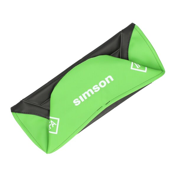 Sitzbezug strukturiert, schwarz/grün ohne Schriftzug - für Simson