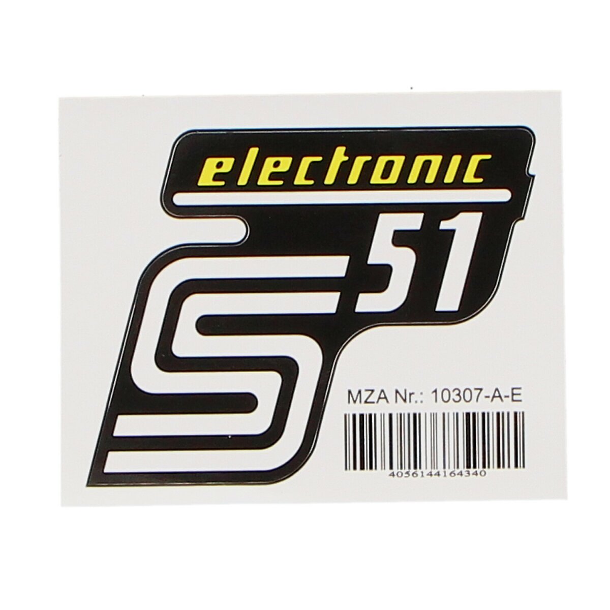 Aufkleber Seitendeckel Simson S51 electronic gelb