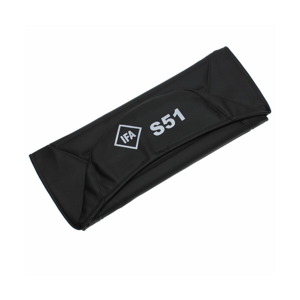 Sitzbank strukturiert, schwarz mit IFA S51-Schriftzug - für Simson S50,  S51, S70 Enduro von FEZ